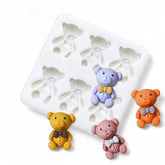 Molde Silicona Osos Sentados Mini x 6